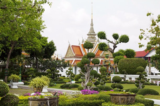 Kurzurlaub Bangkok (Stadt), Bangkok und Umgebung, Thailand, Der Wat Arun befindet sich im Ortsteil Bangkok Yai.
Diese Tempelanlage