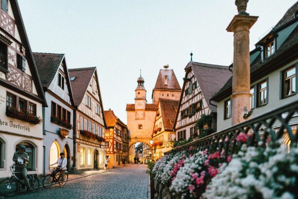 Langzeiturlaub Bayern, Deutschland, Die Hausfassen in Rothenburg sind einfach traumhaft schön!