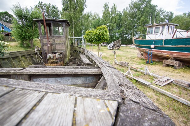 Kurztrip Insel Usedom, Deutschland, Im Hafen von Zecherin kann man viele alte Boote bestauen, die als Fisc