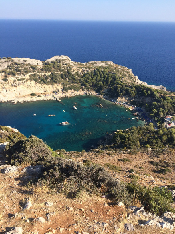 10 Tage Rhodos, Griechenland, Aufgenommen von der Aussichtsplatform in Falaraki ( Griechisch Orthodo