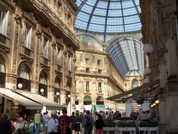 Kurztrip Lombardei, Italien, Die Einkaufsgalerie wurde im Jahre 1867 eröffnet. Hier findest du vor