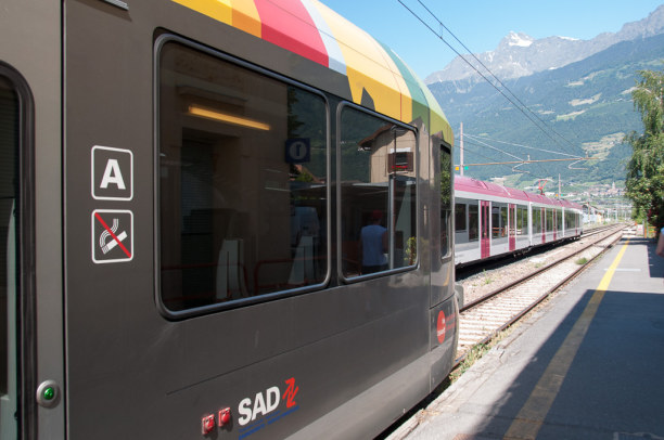 Kurztrip Trentino-Südtirol, Italien, Von Bozen geht es dann mit der Vinschgerbahn weiter ins Etschtal. Übe