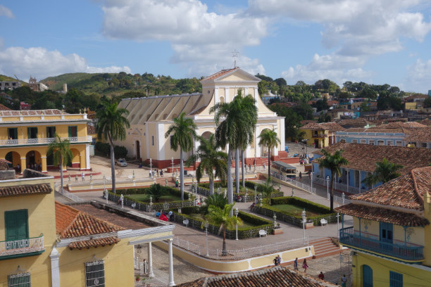 2 Wochen Kuba, Kuba, Trinidad bzw. der Plaza Mayor von oben. Die perfekt erhaltene, spanisc
