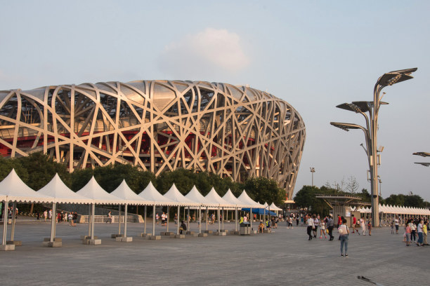 Eine Woche Peking (Stadt), Peking und Umgebung, China, Am Olympic Green befinden sich die beeindruckenden Stadien, die für d