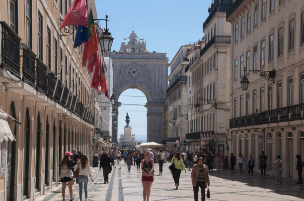 10 Tage Region Lissabon und Setúbal, Portugal, In Lissabon gibt es eine ausgedehnte Fußgängerzone.