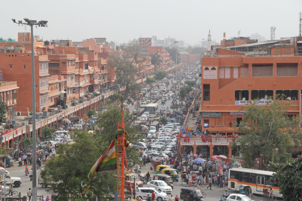 Kurztrip Jaipur (Stadt), Rajasthan, Indien, Straßenverkehr in Jaipur