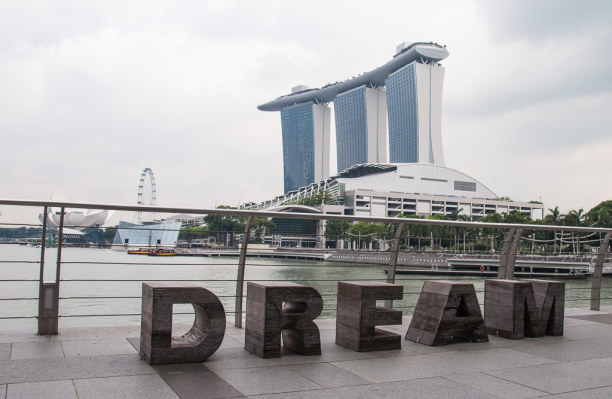 Kurztrip Singapur (Stadt), Singapur, Singapur, In der Marina Bay findest Du eines der modernen Wahrzeichen von Singap
