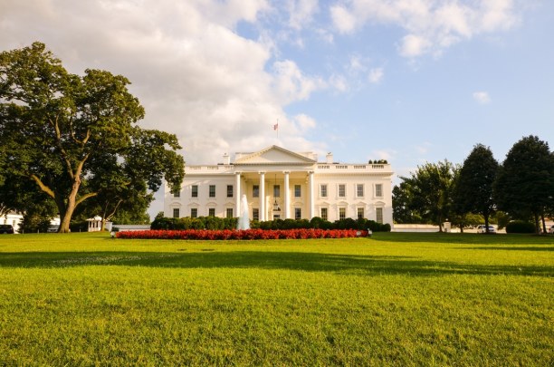 Kurzurlaub District of Columbia, USA, Das Weiße Haus ist der Amtssitz und die Residenz des US-Präsidenten.