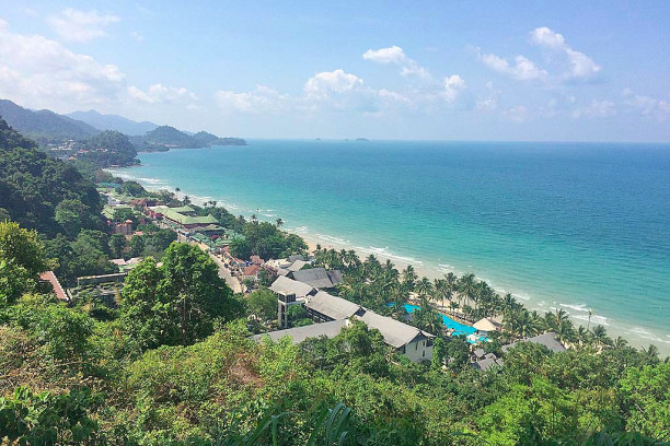 Eine Woche Ko Chang (Stadt), Zentralthailand, Thailand, Aussicht auf den White Sand Beach 